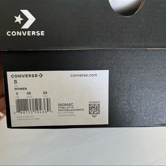 Converse Lift High Top Platform White Sneaker - Picture 5 of 5